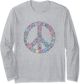 Peace Flowers - Floral Peace Sign Long Sleeve Shirt