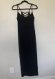 Pivotboutique - Vintage Black Lace-Up Dress