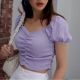 Shein - Cropped Shirt in Lilac