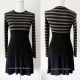 Rare Vintage 90s Jersey Knit Striped Dress