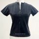 Vintage 90s Black Velvet Half-Zip Top