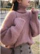 VeryVoga - Faux Fur Solid Turtleneck Sweater