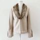 vin­tage - Faux Fur + Wool Beige Jacket
