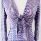 vin­tage - Purple Polka Dot Midi Dress