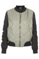 Quilted Contrast Bomber Jacket