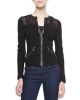 Quilted Lace-Panel Jacket