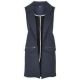 Raw Edge Sleeveless Jacket