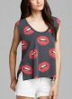 Red Lips Moxy Muscle Tank