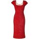 Red Silk Sequined Dress