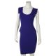 Reigning Peplum Dress in Colbalt Blue