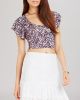 Ruffle Sleeve Crop Top