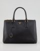 Saffiano Small Double-Zip Executive Tote Bag