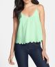 Scalloped Drape Back Tank