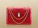 Serpenti Shoulder Bag in Calf Leather in Ruby Red