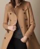 Short Double Wool Twill Trench Coat