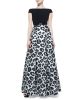 Short Sleeve Animal-Print Ball Gown