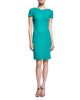 Short-Sleeve Sheath Dress, Turquoise