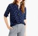 SILK POPOVER SHIRT IN POLKA DOT