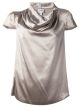 Silk Satin Draped Blouse