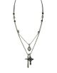 Silvertone Cross Charm Necklace