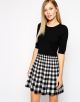 Skater Dress in Check