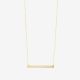 Skinny Rectangle Necklace in Gold
