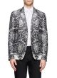 Skull and lace print wool-silk blazer