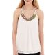Sleeveless Embellished-Neck Top