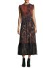 Sleeveless Winter Rust Floral Maxi Dress