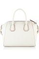 Small Antigona bag in white grained leather