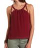Spiked Cutout Chiffon Tank