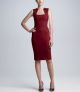 Square-Neck Bonded Jersey Dress