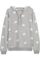 Star-print jersey hooded top