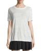 Steiro Laced-Sleeve Linen Jersey Tee, Ecru