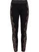 Stretch Crepe and Lace Leggings