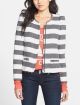 Stripe Collarless Jacket
