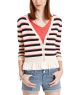 Striped Ruffle Cardigan