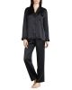 Tailored Silk Pajamas, Black