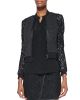 Textured/Lace Bomber Jacket