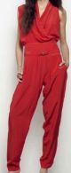 Tori Buckle Pant in Poppy
