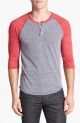 Trim Fit Heathered Raglan Henley