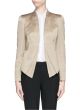 Triple layer hem wool blend jacket