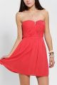 V-Front Strapless Dress