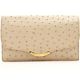 Vintage Beige Ostrich Clutch