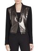 Waverly Leather Trimmed Sequined-Front Blazer
