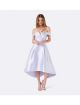  Willow Bardot Hi-Lo Prom Dress