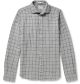 Windowpane-Check Cotton-Flannel Shirt