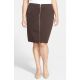 Zip Front Ponte Skirt
