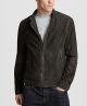 Zip-Front Suede Jacket