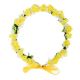 Cfrmall - Flower Wreath Headband Floral Crown Garland Halo for Wedding Festivals (Yellow)